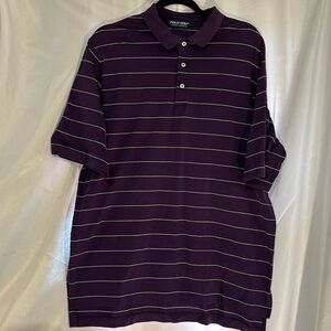 Ralph Lauren Polo Shirt Mens  Purple Cotton Golf  Size L